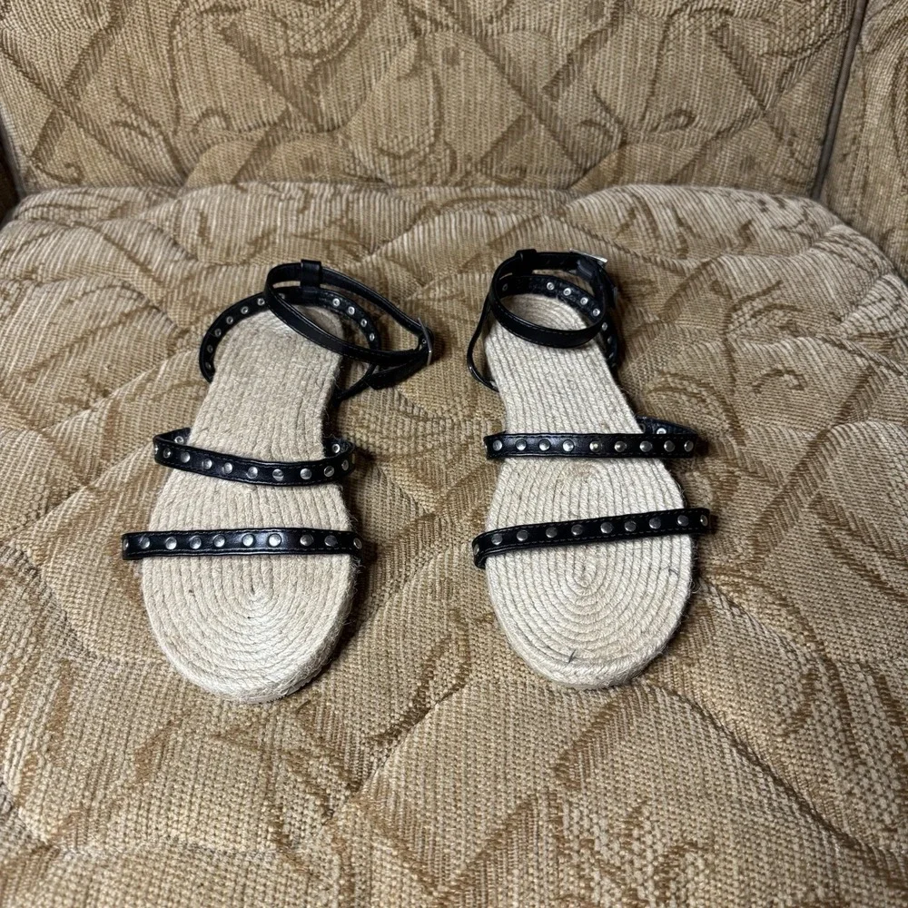 Aeropostale Studded Strappy Espadrille Sandal‎ Size 7 New
